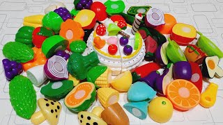 learn fruits and vegetables | satisfying video | plastic fruits cutting | cocomelon | asmr | toys