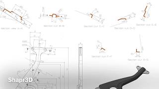 [How to Shapr3D] pedal drawing 64 (part3)