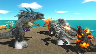 King Titan vs Godzilla - Which Godzilla Can Defeat King Titan ? | Animal Revolt Battle Simulator