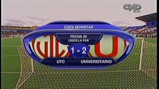 UTC  1 - 2  UNIVERSITARIO  COPA MOVISTAR 2013 15/09/2013