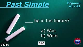 #quiz #Past Simple_ Was /Were (30)_ Actives, Negatives, Questions & Answers #quiz #english #beginner