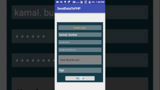 App send data to php demo