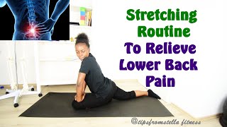 Stretching Routine To Relieve Or Prevent Lower Back Pain Or Tension