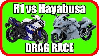 DRAG Race - Yamaha R1 vs Suzuki Hayabusa