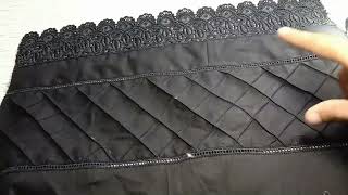 joint lace aur GPO lace se trouser Design karen | Pintucks Trouser | Sadia Stitching Design