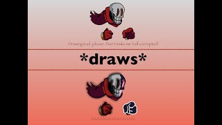 Drawing corrupted Papyrus FNF Dusttale mod!