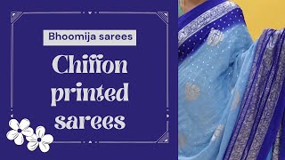 chiffon saree| foil print saree #chiffon sarees