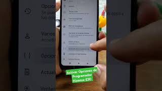 Activar Opciones de Programador Hisense E50 #smartphone #android #tecnologia #Hisense