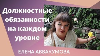 Должностные обязанности на каждом уровне Faberlic