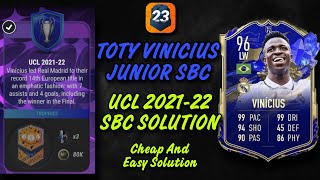 UCL 2021-22 SBC SOLUTION (Easiest Way Possible) || Toty Vinicius Jr Sbc || Madfut 23