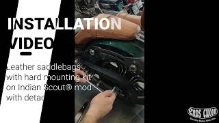 Indian® Scout® - How to mount a leather saddlebag on a Scout® with detachable sissybar - Ends Cuoio