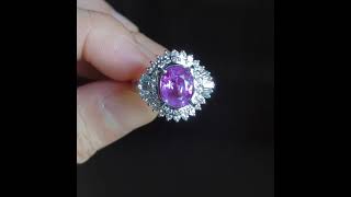 Gem Gardener: 2.88ct Intense Burma Unheated Purple Sapphire Ring 18k