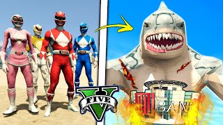 POWER RANGERS vs TUBARÃO GIGANTE no GTA 5 ! ( GTA V Mods )