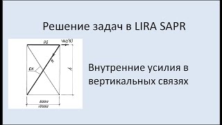 Lira Sapr Внутренние усилия в вертикальных связях