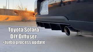 Tackling a DIY Diffuser Project for the Solara + an Update on the Turbo Process