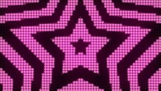 4K 1 Hour Pink Star Tunnel Y2K Colorful Aesthetic LED Lights Background Video Screensaver