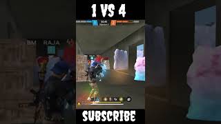 IMPOSSIBLE 😱1vs4 😱 ump god #freefire #viral #ytshorts_ #garenafreefire