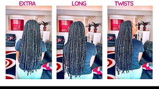 DIY: Super Long Spring Twists on Natural Hair |Very Detailed + Extra Tricks|