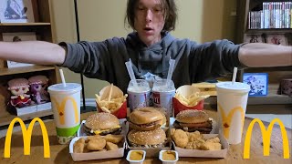 MCDONALD'S Double Quarter Pounder + BLT, Big Mac, McDouble, McNuggets, Fries and McFlurries MUKBANG