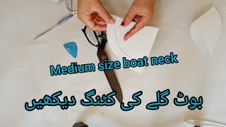 Front and back boat neck cutting