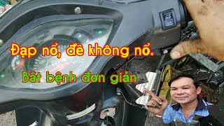 sửa xe đề không nổ, đạp nổ chậm | fix the difficult pan to start the motorcycle