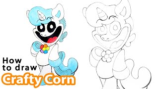 How to draw CraftyCorn | Project Playtime Smiling Critters