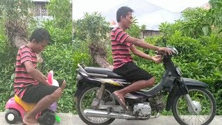 Gili genting Razek Firda naik motor keten