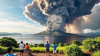 Terrifying Live Footage: Taal Volcano eruption experiences 5 massive phreatomagmatic