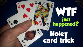 "HOLELY CARD TRICK" super visual rising card/magic tricks