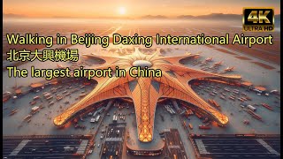 Walking in Beijing Daxing International Airport (PKX)(4K UHD)