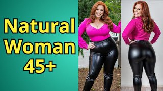 Leather Pants and Deep Pink Blouses for Natural Mature Women - Fashion Tips