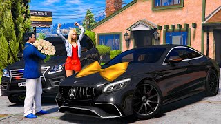 ОТЕЦ И СЫН В GTA 5 - КУПИЛ СВОЕЙ ДЕВУШКЕ MERCEDES S63 COUPE! ДЖЕЙН В ШОКЕ ОТ ПОДАРКА! 🌊ВОТЕР