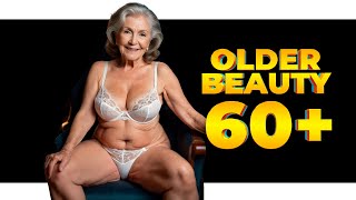 TOP 10 Natural older woman over 60 Attractively Dressed Classy and Beauty 💜 Fashion Tips 2024