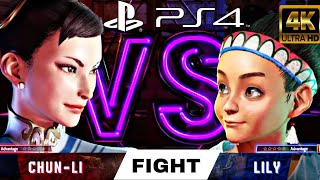 Street Fighter 6 PS4 CHUN-LI VS LILY Epic Fight 4k 60FPS