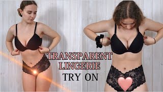 4k Transparent Lingerie Try On Haul | See Through Try On