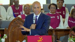 Senator Cory Booker at the historic Vernon A.M.E. Church in Tulsa, Oklahoma