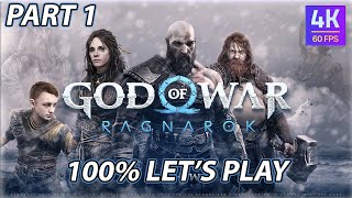 God of War Ragnarok | 100% Platinum Walkthrough | PART 1 "Beginning of the End"