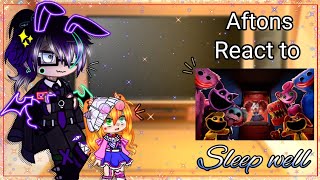 Aftons react to Sleep Well || FNaF || Poppy Playtime || ☆*•Black Cat Dragon •*☆