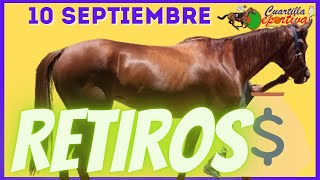 🏇✔️🏇🏾RETIROS Caballos💲del MARTES 10 septiembre en el V Centenario🏇🏾💲9.7 millones💲en el poolpote💲