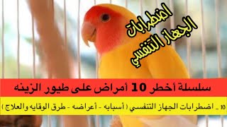 علاج اضطرابات الجهاز التنفسي لطيورالزينه أسبابه أعراضه طرق الوقايه والعلاج سلسه أخطر 10أمراض وعلاجها