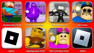 Roblox Barry Prison Run (OBBY) TV Man,Herobrine,DageDago,Grimace | Геймплей