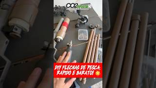 🚀 Flechas de Baixo Custo: Faça Você Mesmo! 🎯 #pesca #armadechumbinho #airsoft #carabinadepressao