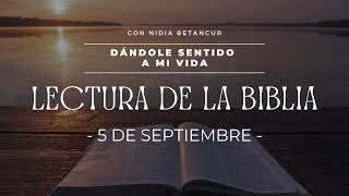 5 DE SEPTIEMBRE - LECTURA DE LA BIBLIA