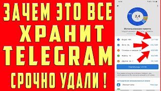 Освободил 42.5 ГБ Памяти Всего за 1 Минуту 🔹 Как Очистить Кеш TELEGRAM на Андроиде и Айфоне?