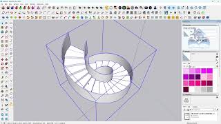 How to model a spiral stair in #sketchup  using true bend plugin #civil #design #shorts #tutorial