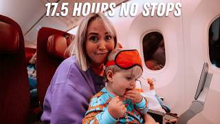 We Took the Worlds Longest Flight with 2 kids (17.5 Hours direct to London)