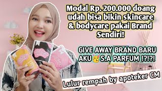 MODAL 200rb UDAH BISA BIKIN BRAND SKINCARE SENDIRI BAHAN ALAMI|LULUR WAJAH DAN BADAN BY APOTEKER CM