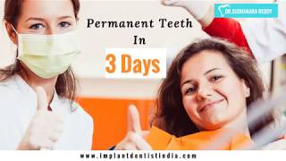 Permanent Teeth In 3 days Bangalore | Fixed Teeth In Karnataka | Permanent Dentures in India