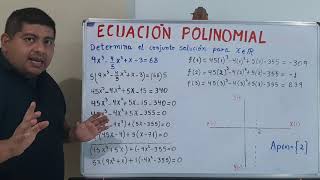 89. Determina el conjunto solución para x que pertenece a los Reales. FUNCIONES:ECUACION POLINOMIAL