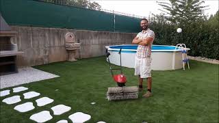 IDEE GIARDINO ERBA SINTETICA | PISCINA SEMINTERRATA